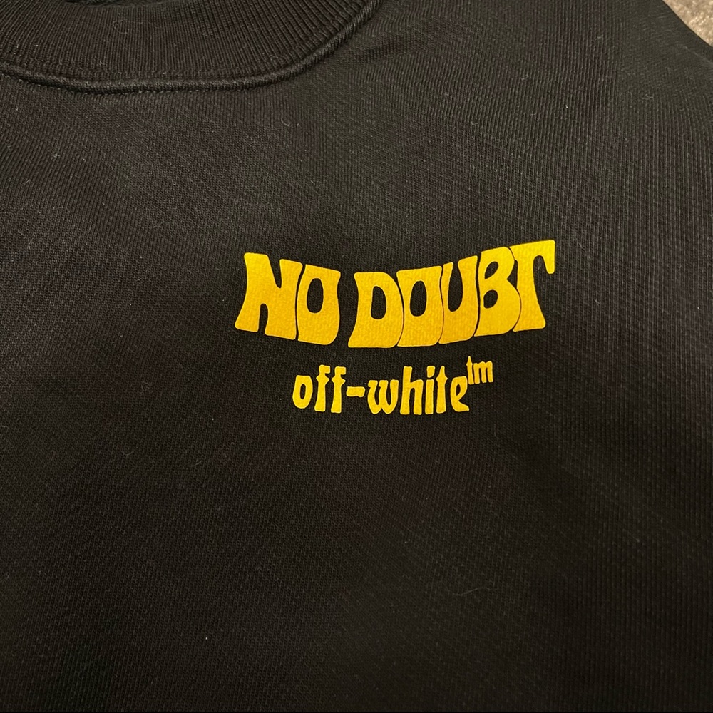 Off-White Black Sweatshirt “No Doubt” “Woman” size small - Picture 5 of 8